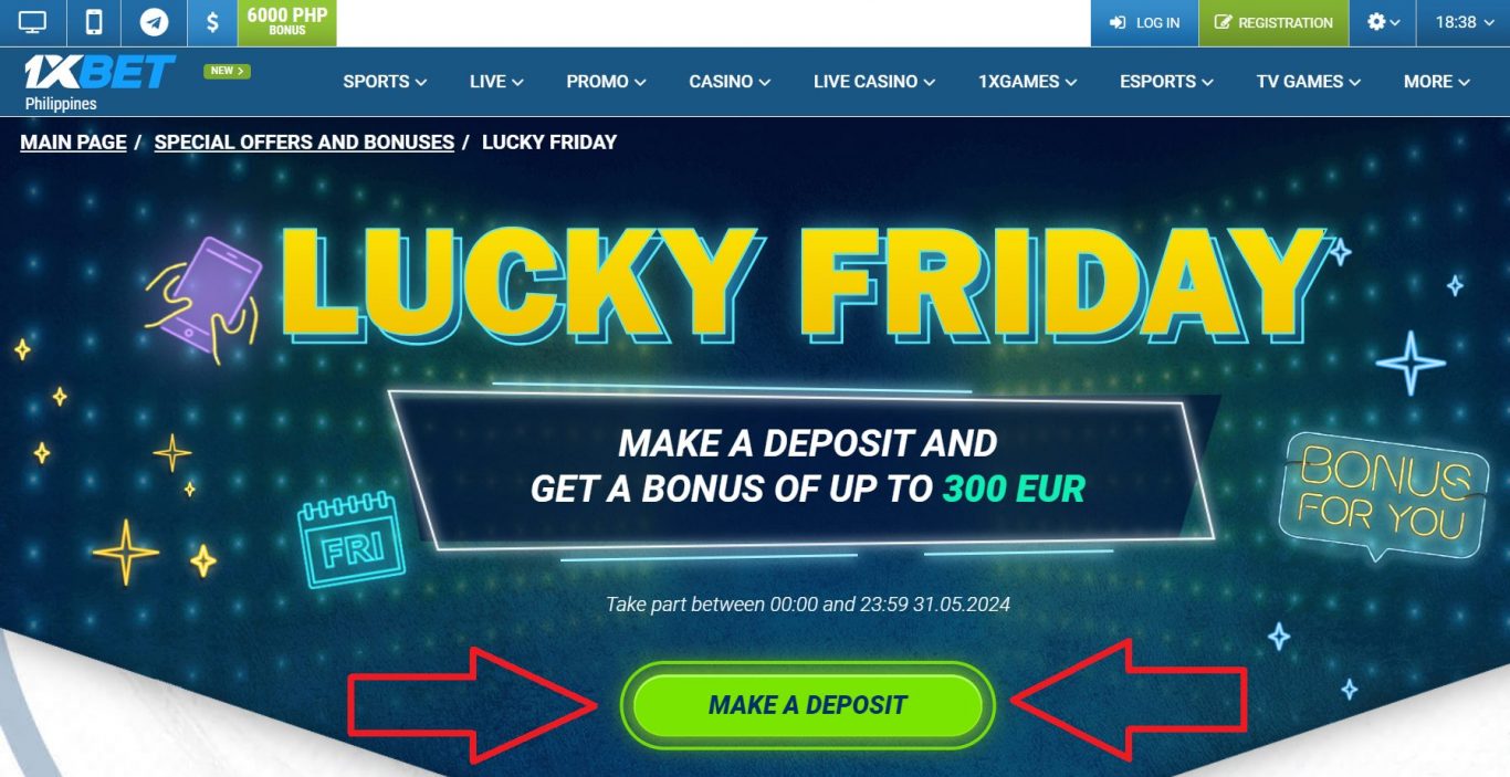 1xBet Lucky Friday bonus